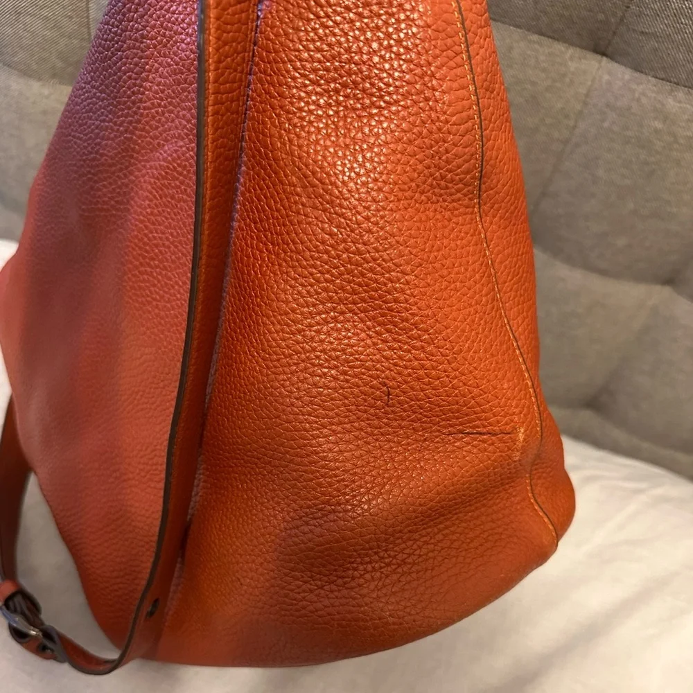 Coach Archive Ltd Ed Natural Pebbled Chili Leather LG Duffle Shoulder Bag RARE! - Picture 10 of 10